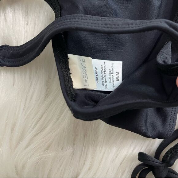 NWT L*space Swimsuit Set Romi Lace Up Bikini Top Large Side Tie Bottom Medium - Picture 8 of 9